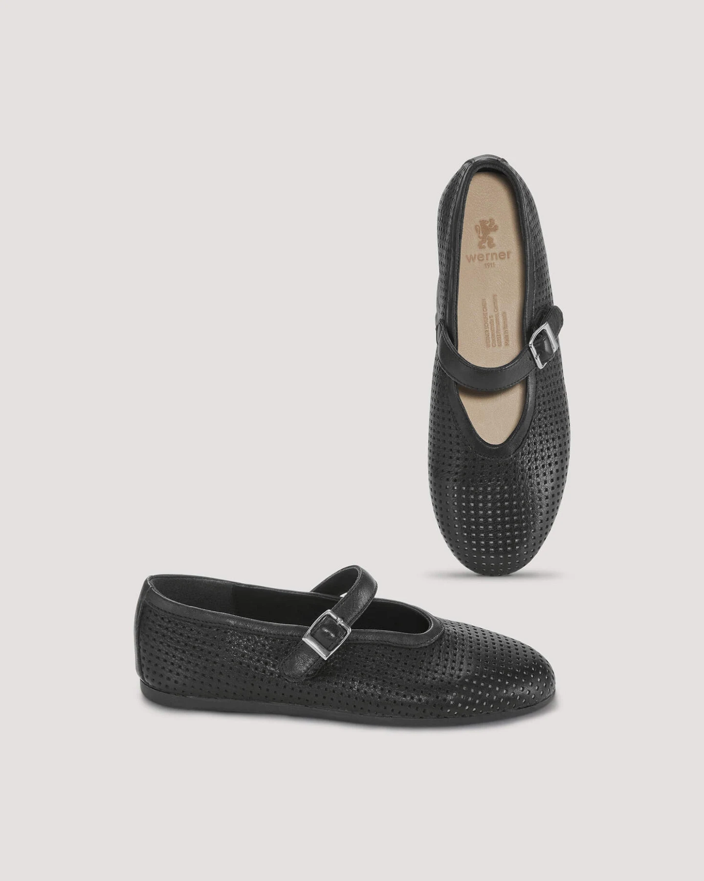hessnatur Damen Mary Jane Ballerina aus Nappaleder - schwarz - Größe 36 – Ansicht 3