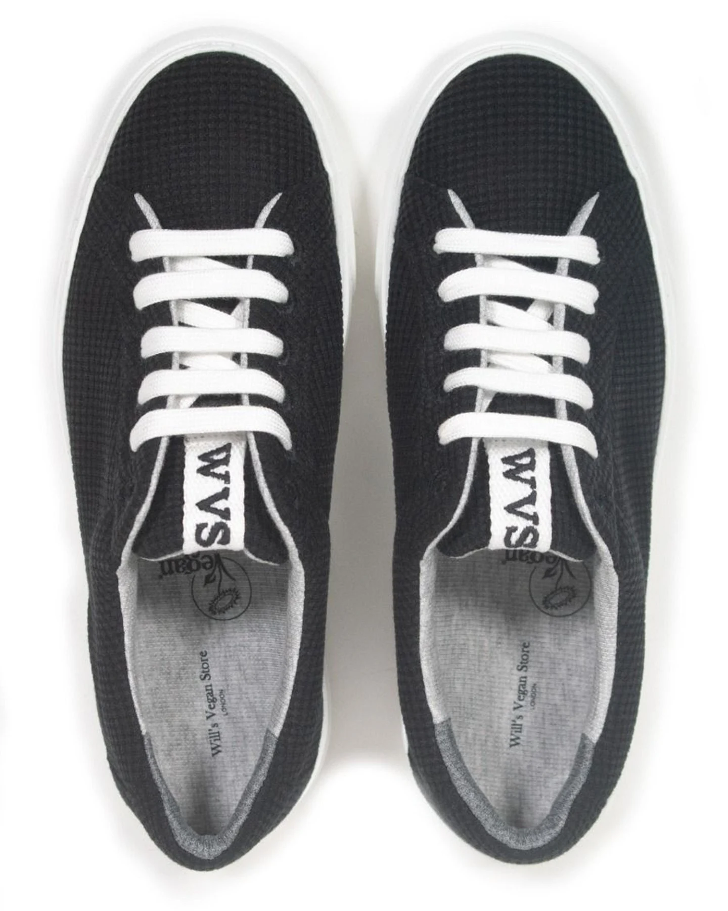 Will's Vegan Store Damen vegan Ldn Biologisch Abbaubare Sneaker Schwarz – Ansicht 2