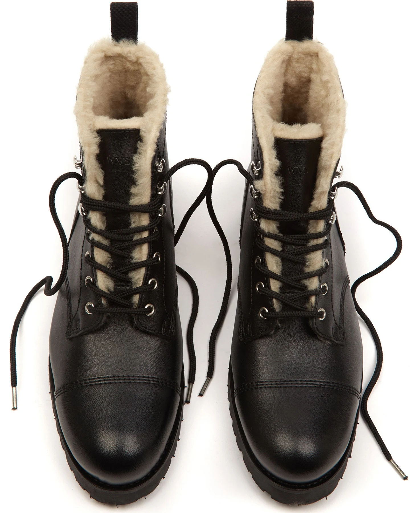 Will's Vegan Store Herren vegan Isolierte Arbeitsstiefel Schwarz – Ansicht 2