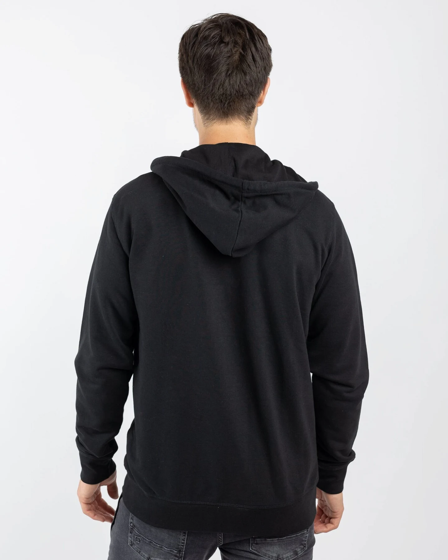 TORLAND Herren vegan Zip Hoodie Connector Schwarz – Ansicht 2
