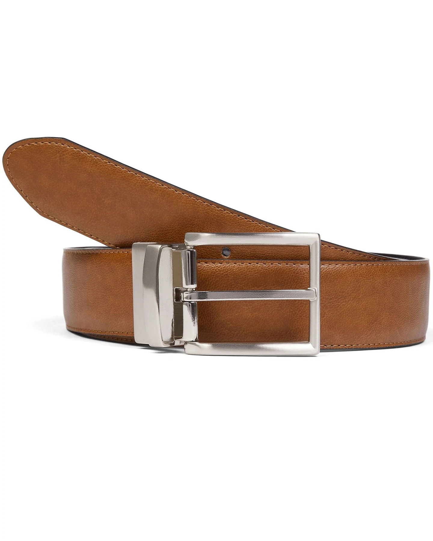 Will's Vegan Store Herren vegan Gürtel Reversible Schwarz/Kastanie – Ansicht 2