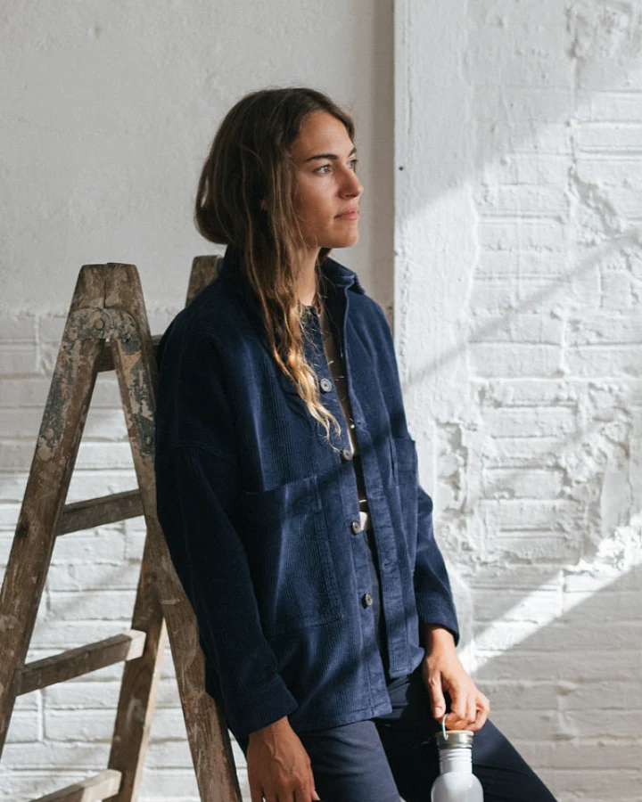 TWOTHIRDS Damen vegan Jacke Mactan Navy Nord