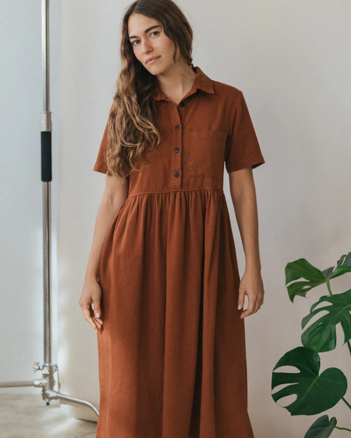 TWOTHIRDS Damen vegan Kleid Von Alsey Brown