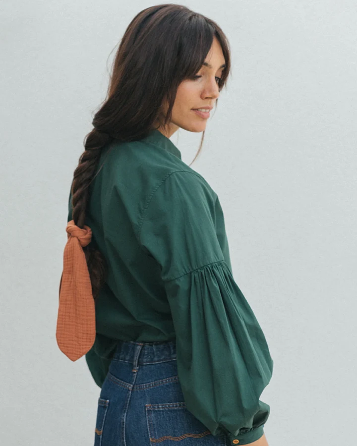 TWOTHIRDS Damen vegan Hemd Bolano Waldgrün