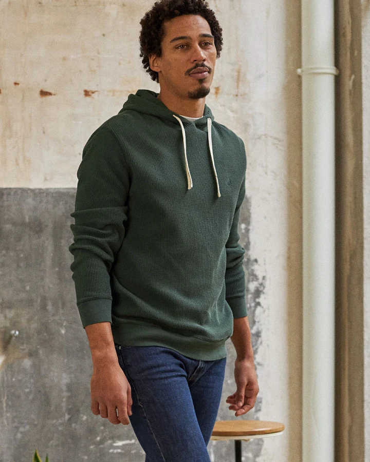 TWOTHIRDS Herren vegan Hoodie Penida In Tiefgrün