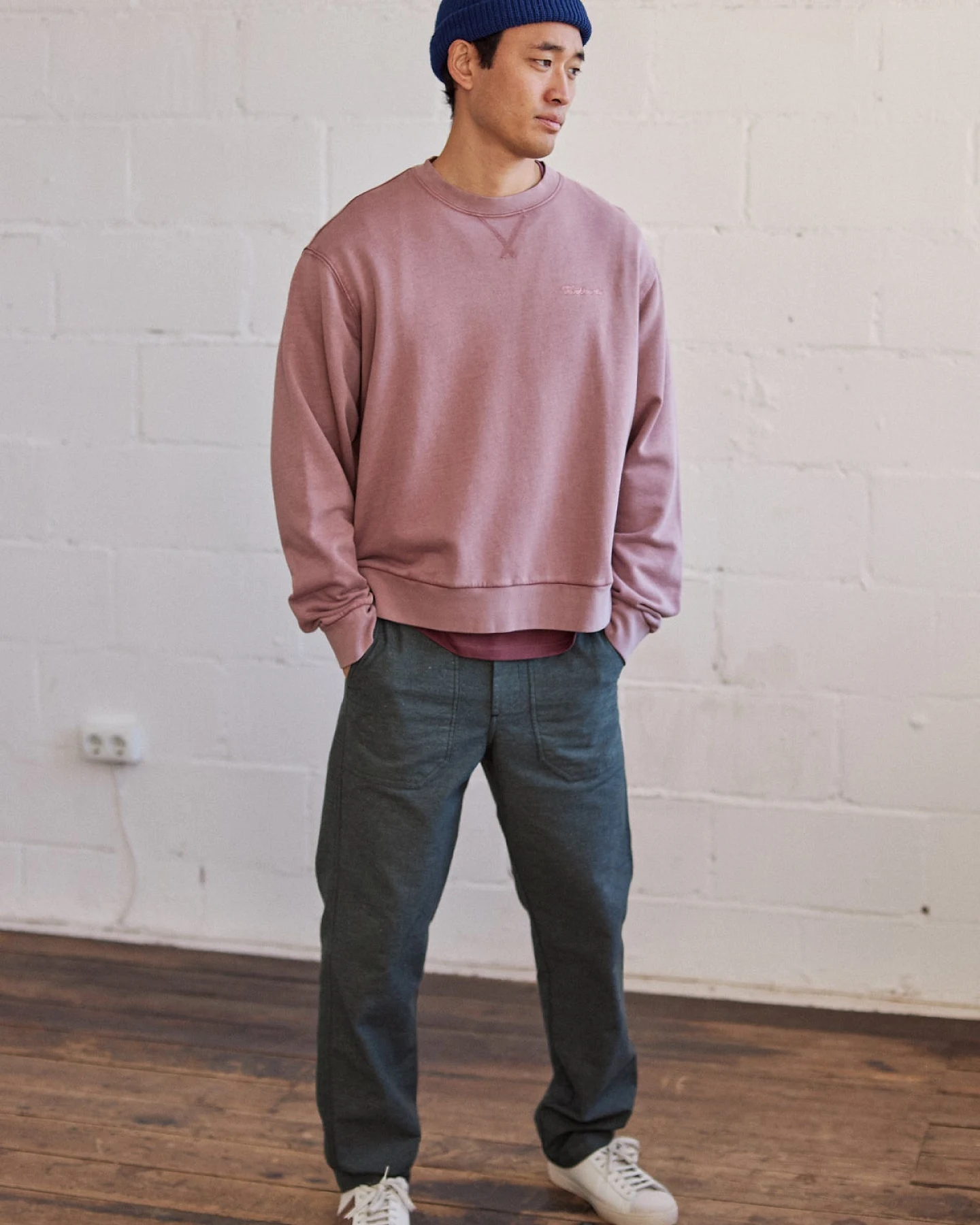 TWOTHIRDS Herren vegan Pullover Bagao Rose Braun – Ansicht 2