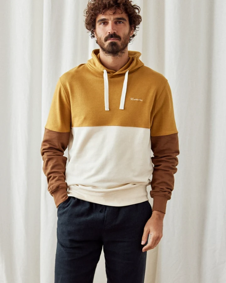 TWOTHIRDS Herren vegan Hoodie Kermadec Einfarbig Braun