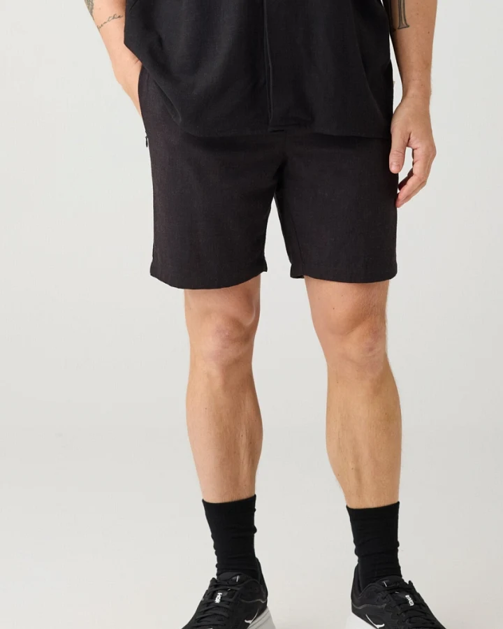 KnowledgeCotton Apparel Damen vegan Shorts Astral Comfort Blend In Schwarz Jet