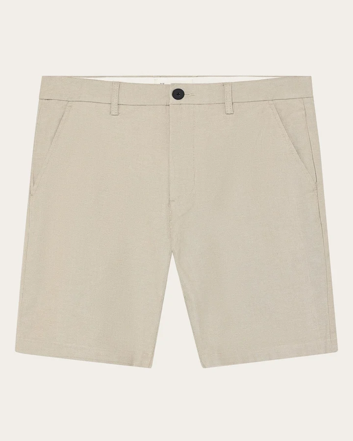 KnowledgeCotton Apparel Herren vegan Shorts Chuck Regular Aus Twill Beige