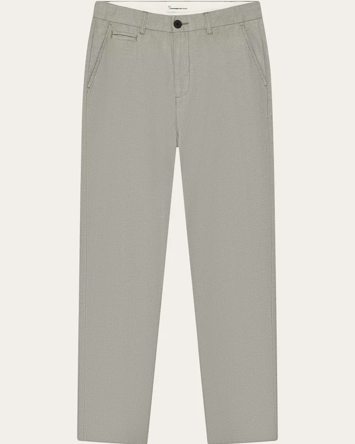 KnowledgeCotton Apparel Herren vegan Hose Chuck Regular Twill Farbe: Burned Olive