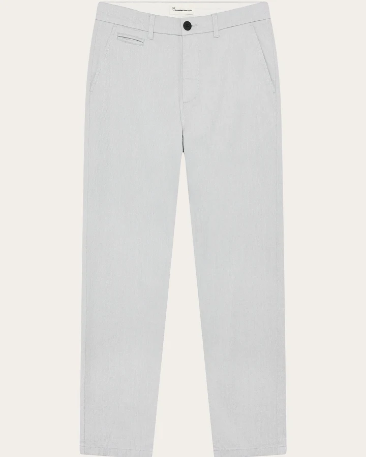 KnowledgeCotton Apparel Herren vegan Hose Chuck Regular Twill Ultimate Grey