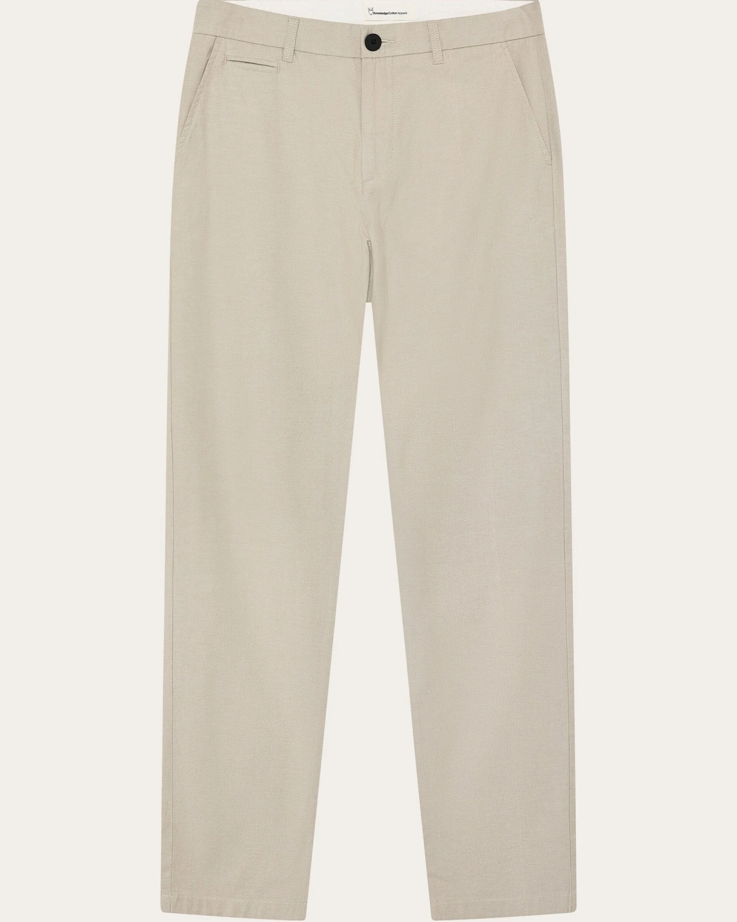 KnowledgeCotton Apparel Herren vegan Hose Chuck Regular Twill Beige – Ansicht 2