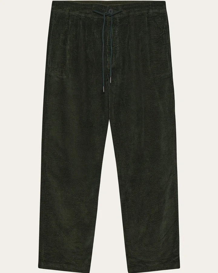 KnowledgeCotton Apparel Herren vegan Hose Fig Comfort Aus Cord Forest Night