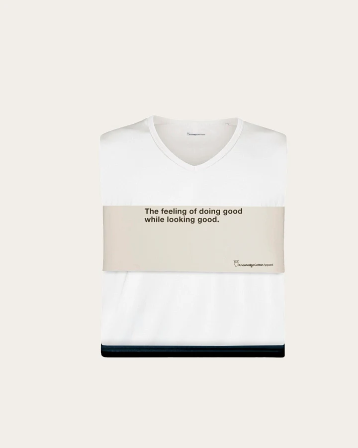 KnowledgeCotton Apparel Herren vegan 3er-Pack T-Shirts Regular-Passform V-Ausschnitt, Schwarz/Weiß