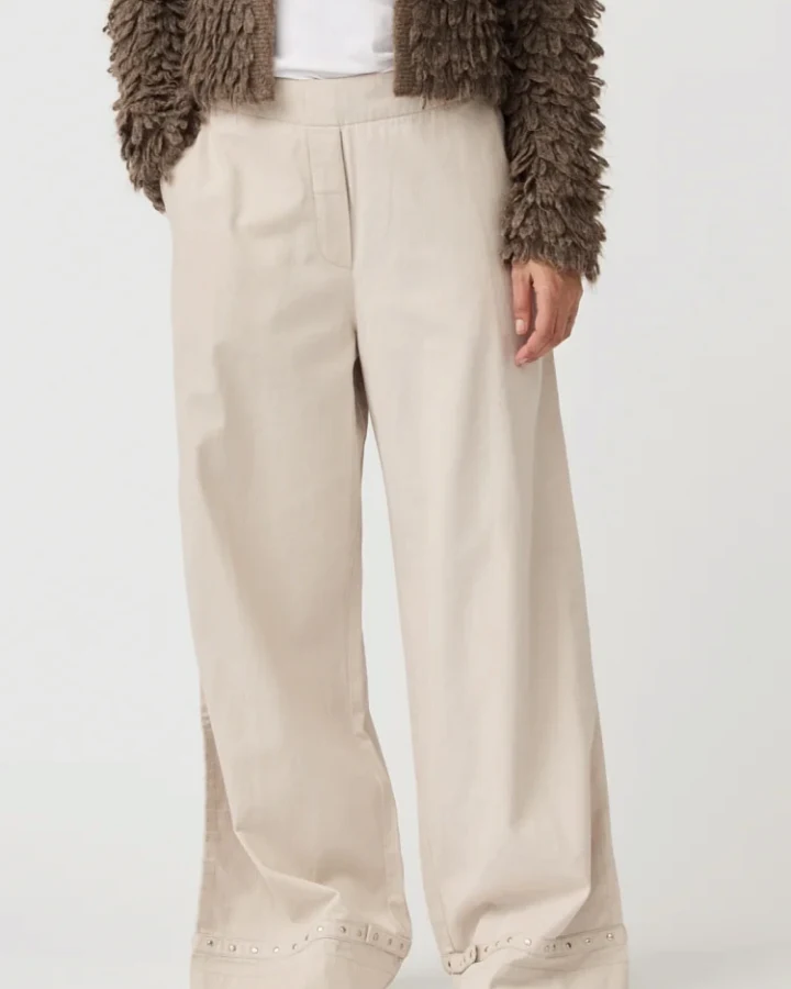 Alchemist Damen vegan Hose Moonflower Straps Beige