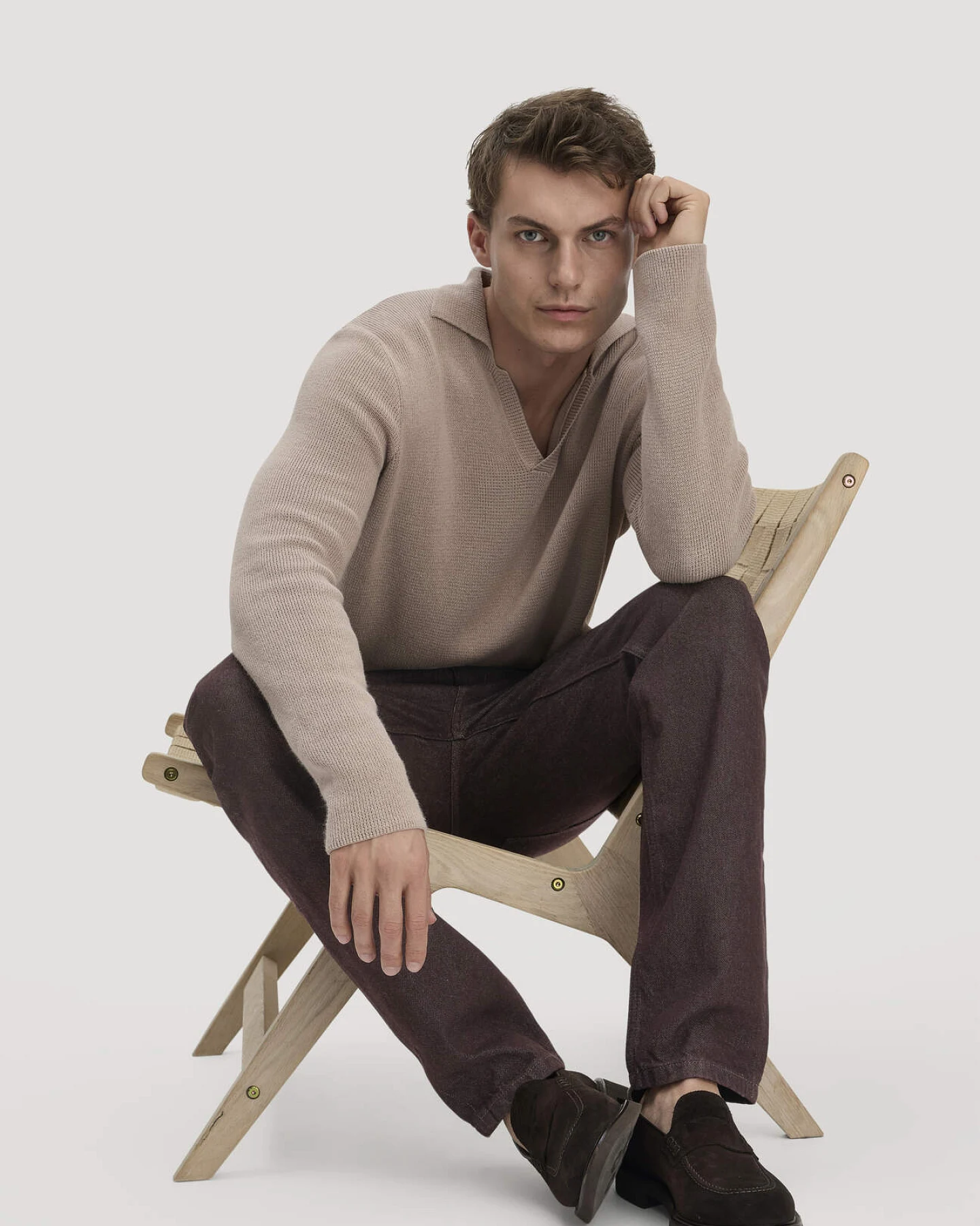 hessnatur Herren Jeans BEN Regular Straight aus Bio-Denim - braun - Größe 32/30 – Ansicht 4