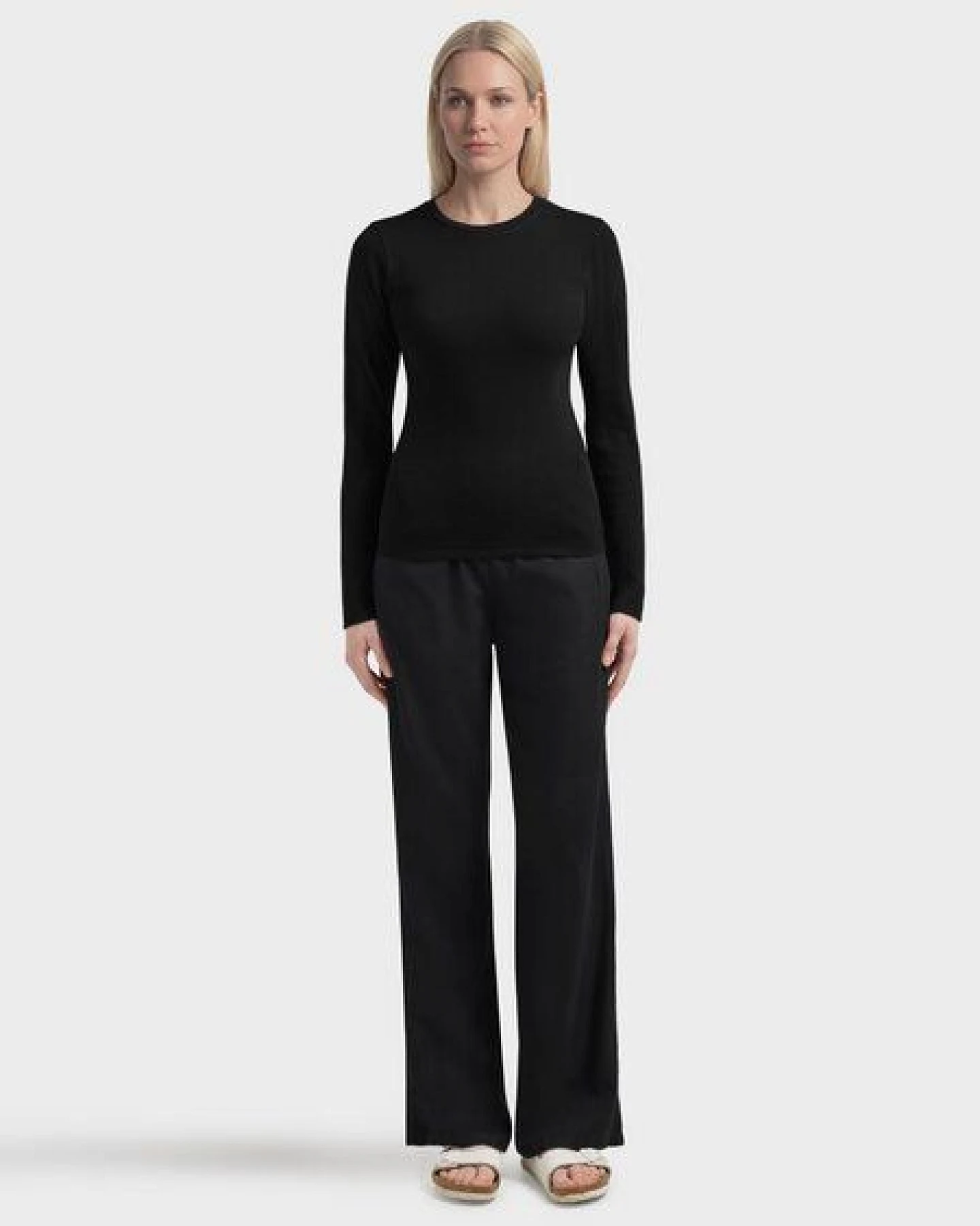 KnowledgeCotton Apparel Langarmshirt - Rib Scoop neck long sleeved - aus Bio-Baumwolle – Ansicht 2