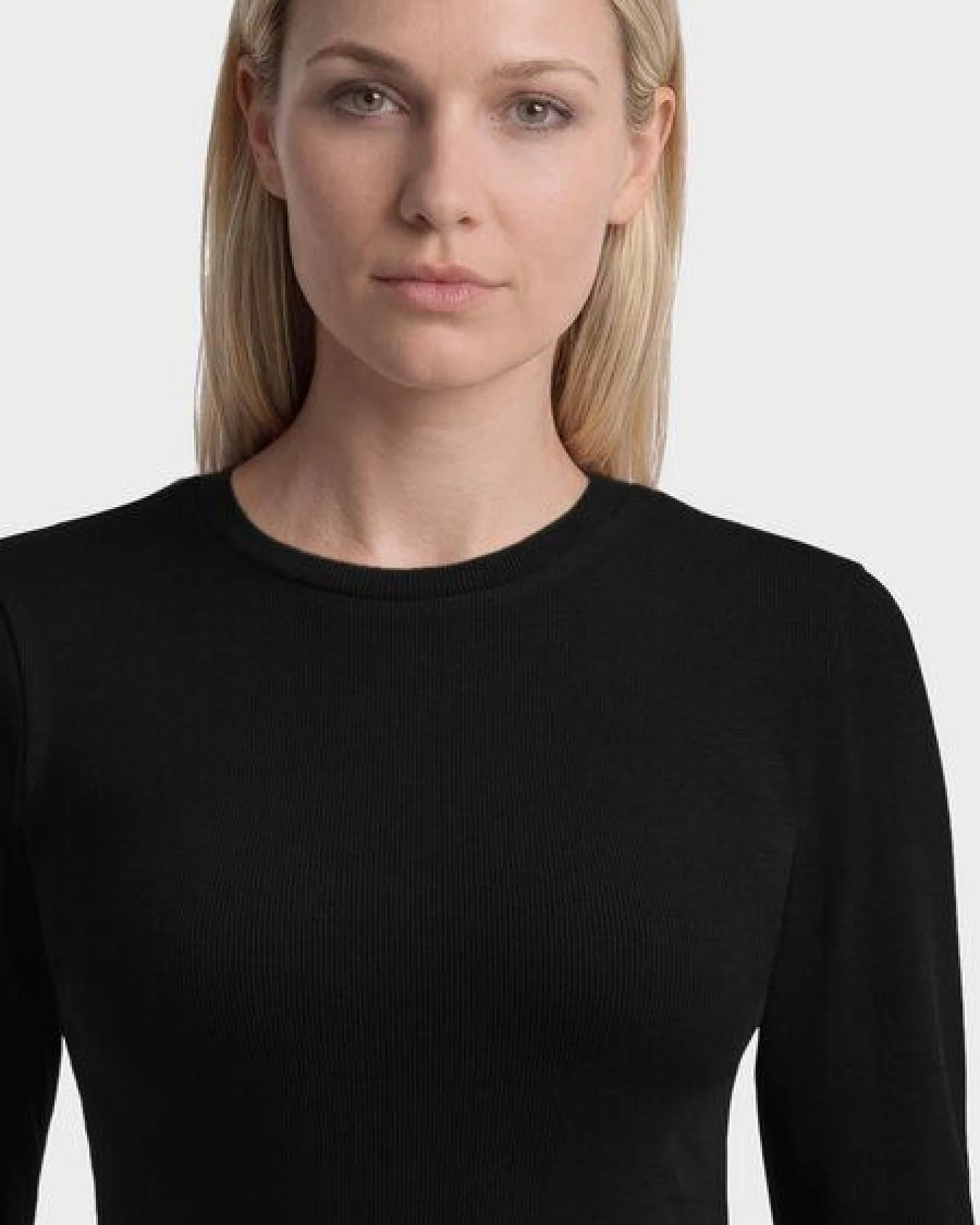 KnowledgeCotton Apparel Langarmshirt - Rib Scoop neck long sleeved - aus Bio-Baumwolle – Ansicht 4