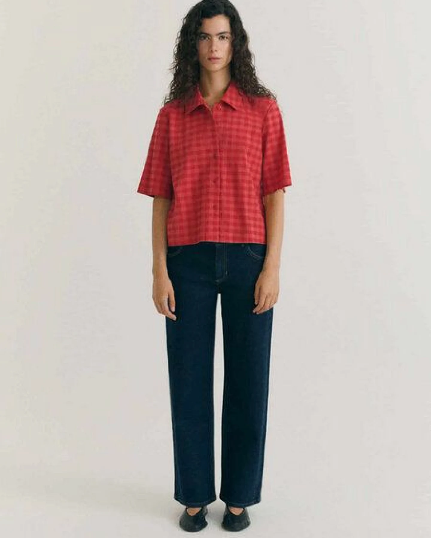 thinking mu Damen Bluse - Checks Seersucker Ane – Ansicht 2