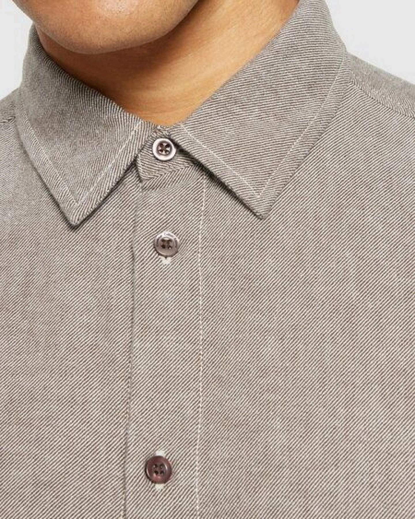 KnowledgeCotton Apparel Heavy Twill Flannel Hemd Regular Fit aus Bio-Baumwolle – Ansicht 4