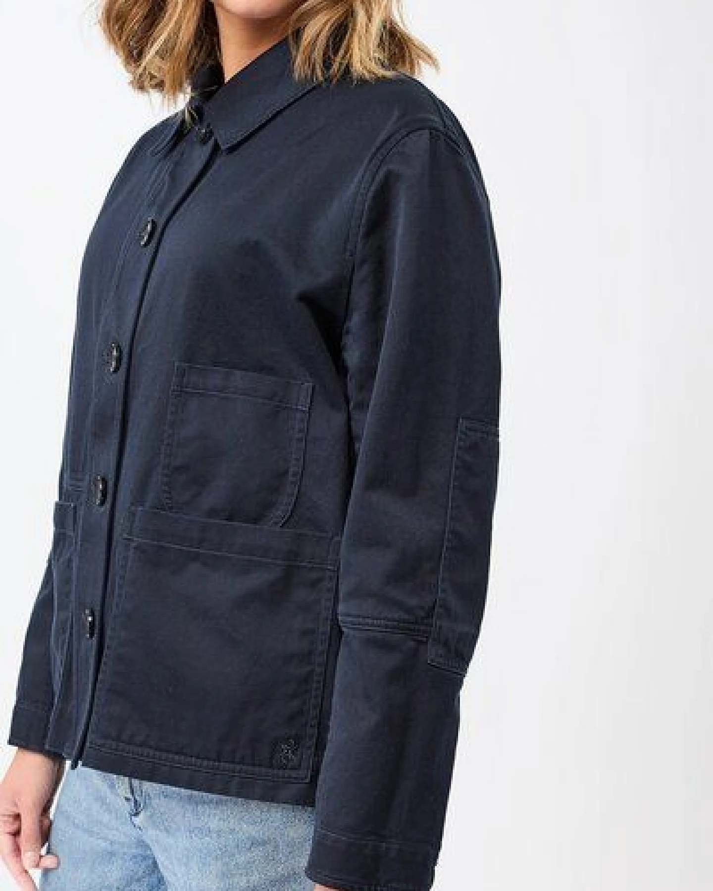 LangerChen Kurze Jacke mit Knöpfen – Ansicht 2