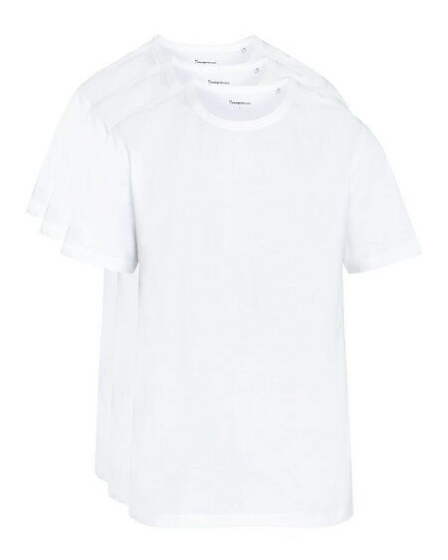 KnowledgeCotton Apparel 3-Pack Basic T-Shirts aus Bio-Baumwolle – Ansicht 2