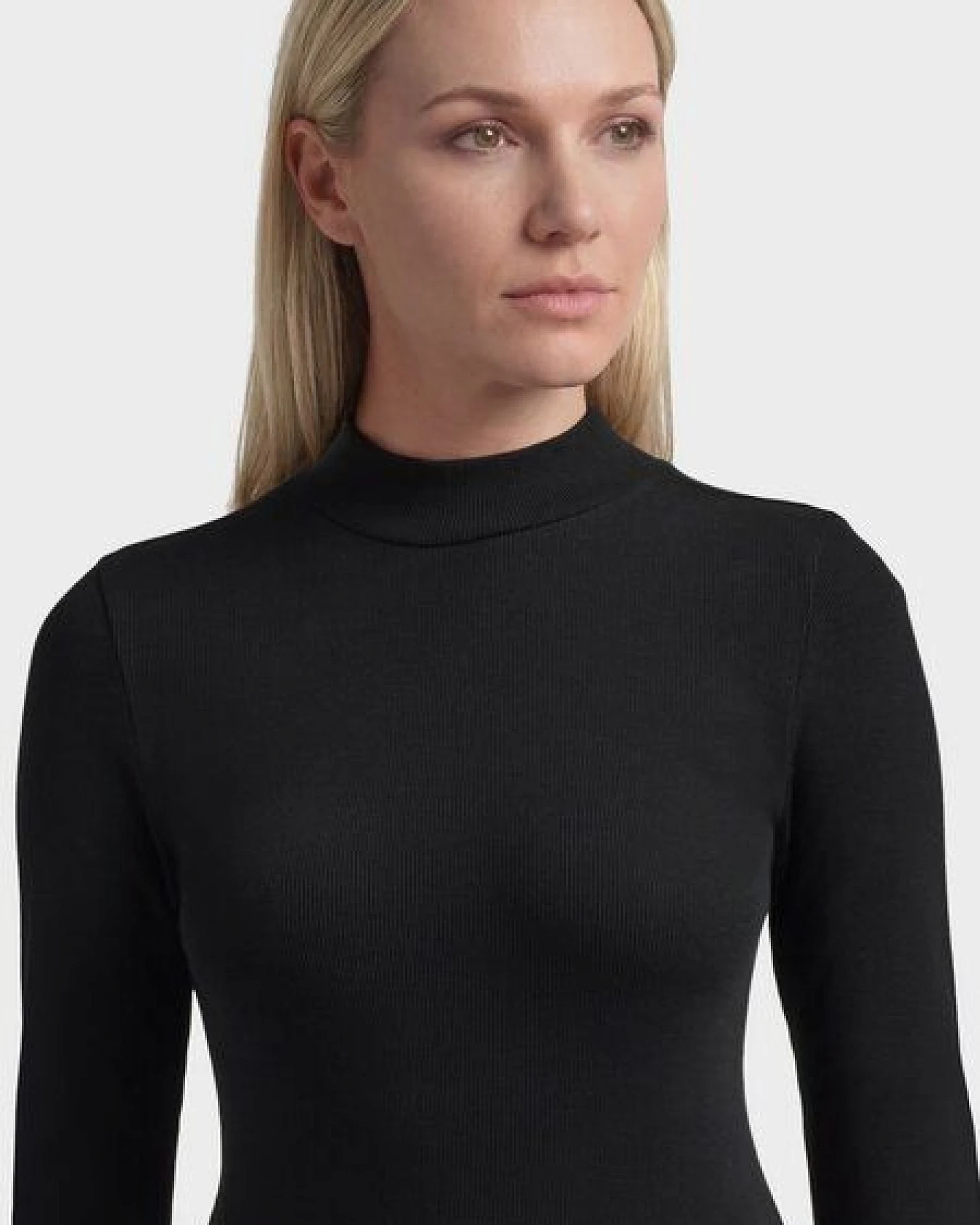 KnowledgeCotton Apparel Langarmshirt - Rib high neck long sleeved - aus Bio-Baumwolle – Ansicht 4