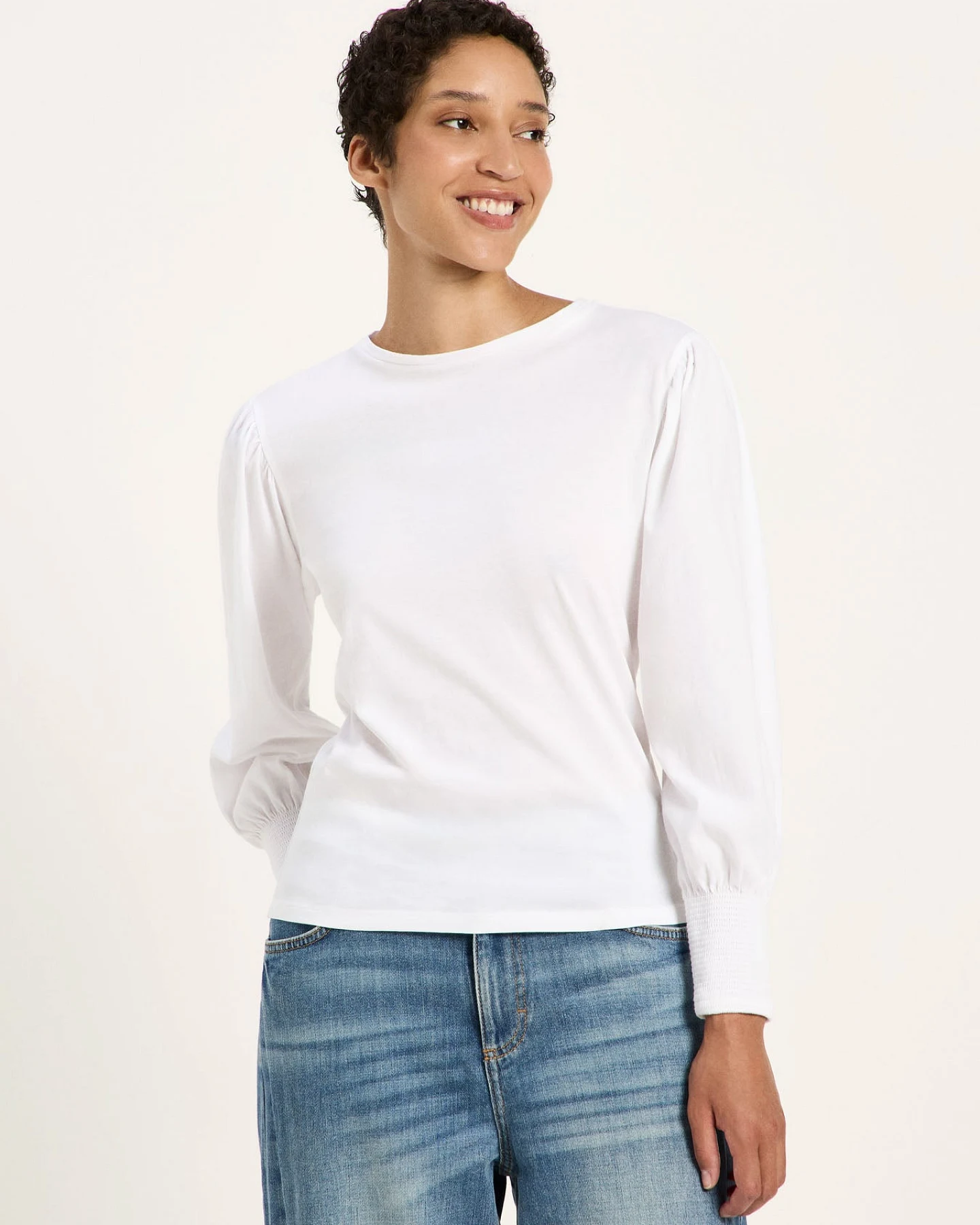 Shirt mit gerafftem Ärmel (GOTS) – Ansicht 2