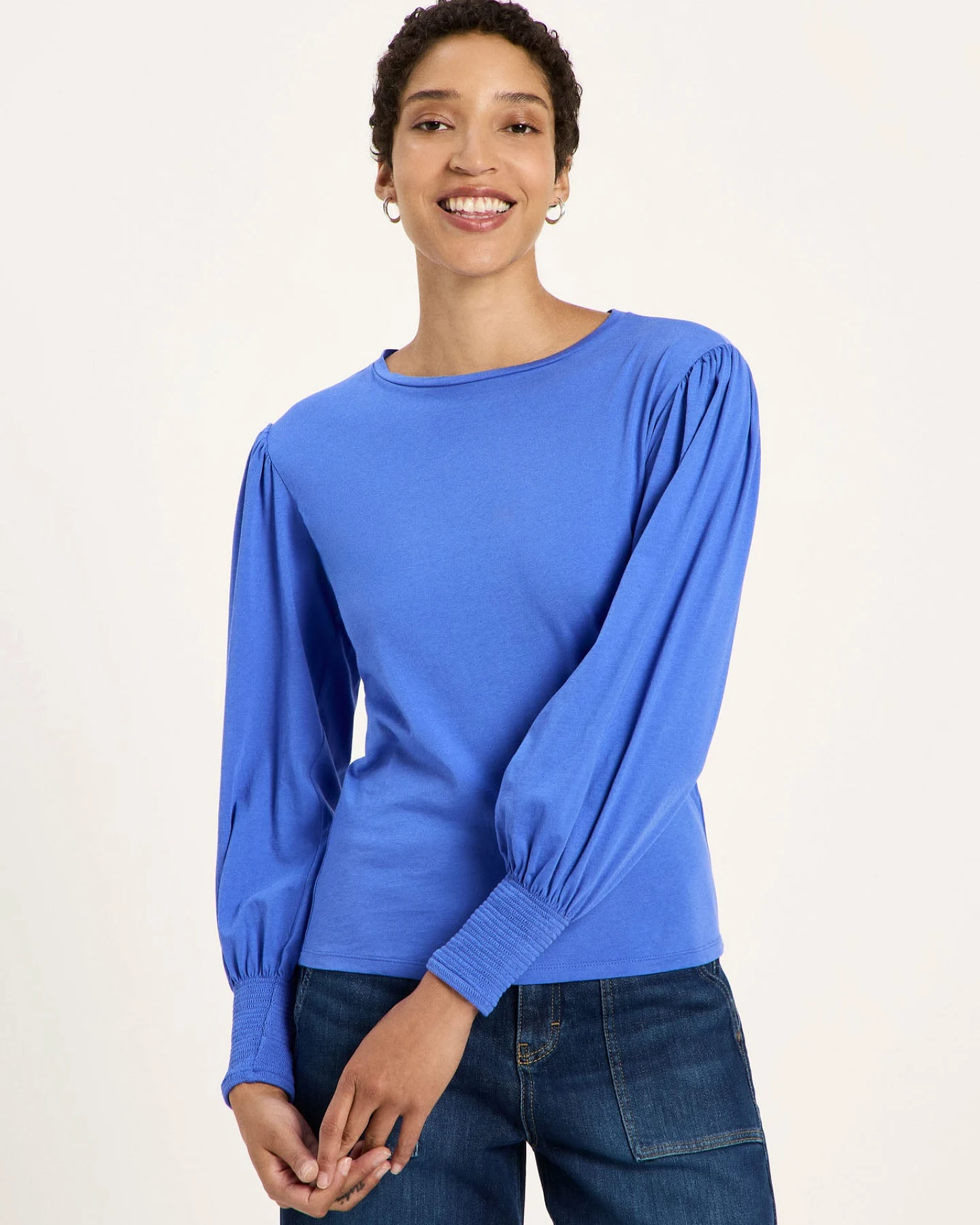 Shirt mit gerafftem Ärmel (GOTS) – Ansicht 4