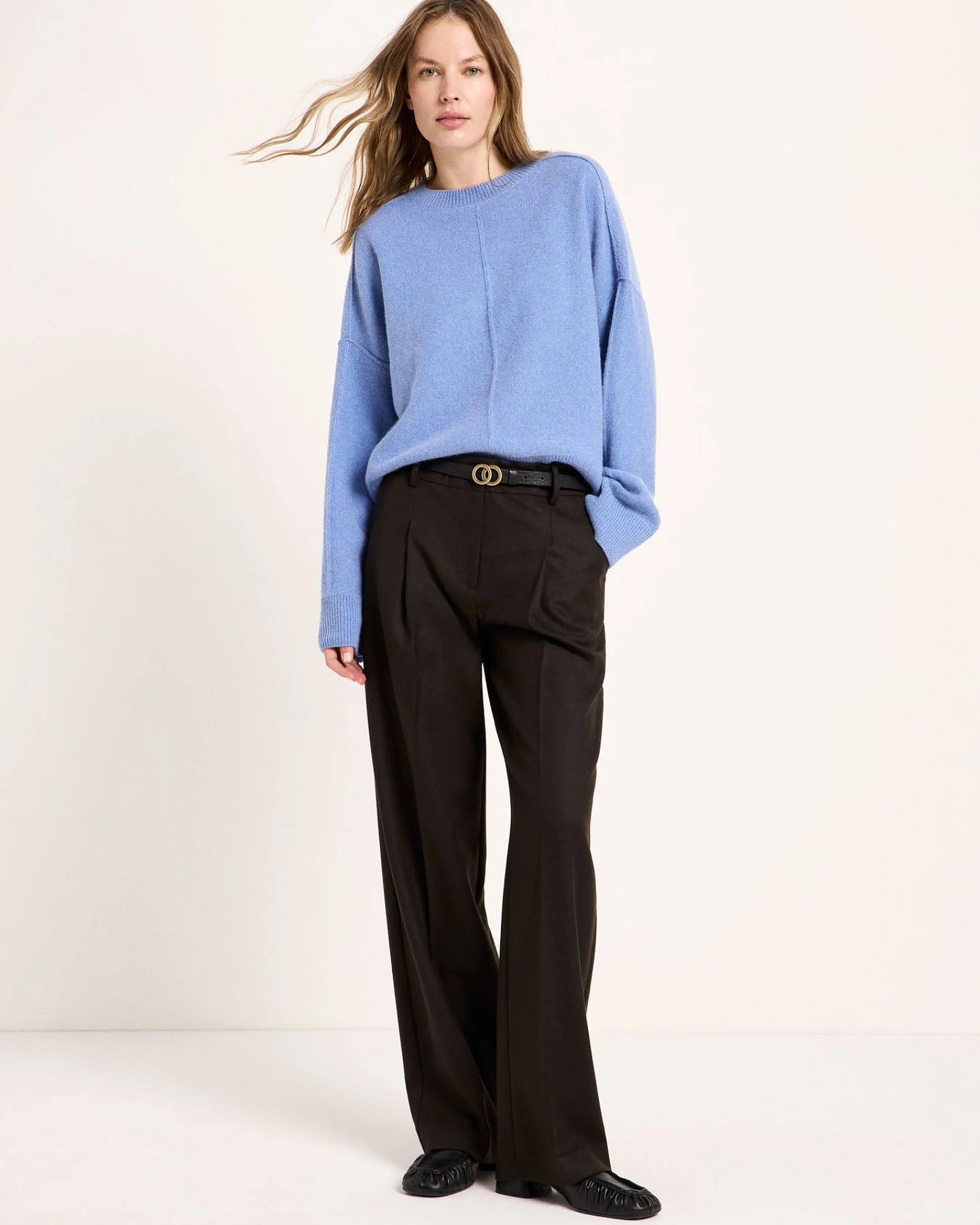 Oversized Rundhalspullover (GOTS) – Ansicht 3