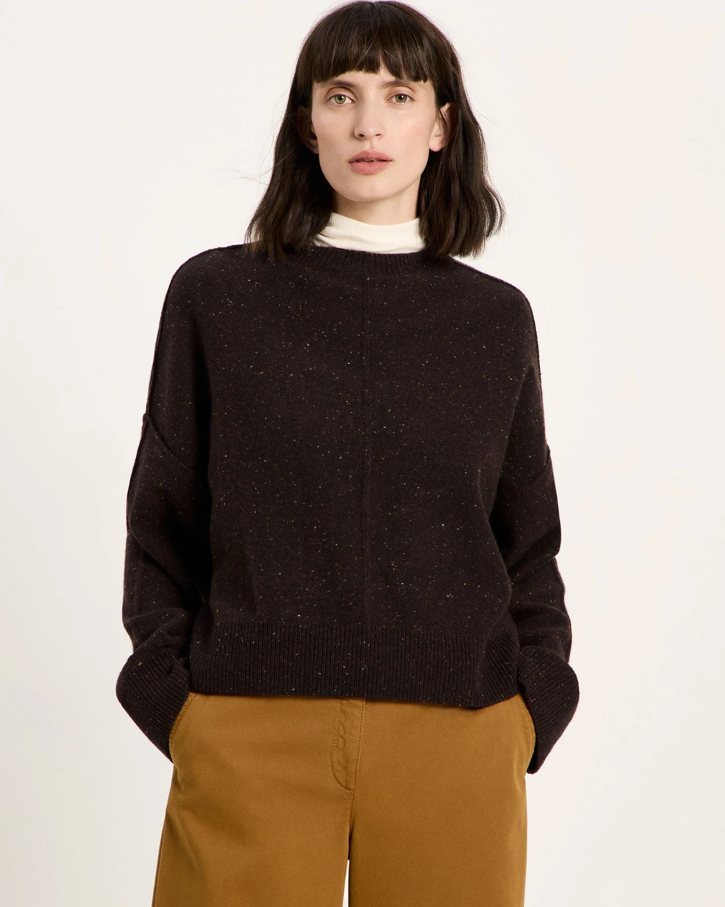 Oversized Rundhalspullover (GOTS) – Ansicht 2
