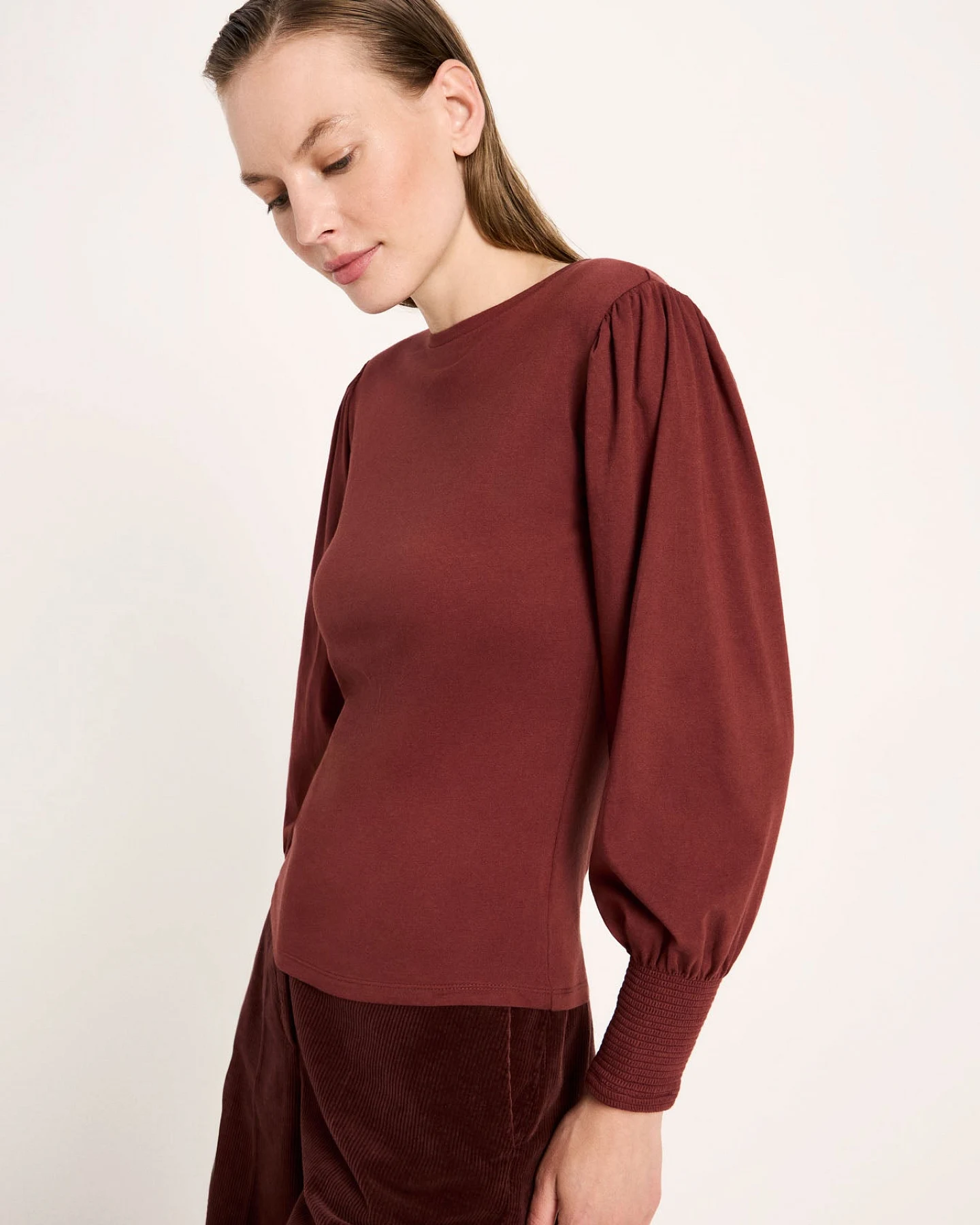 Shirt mit gerafftem Ärmel (GOTS) – Ansicht 2
