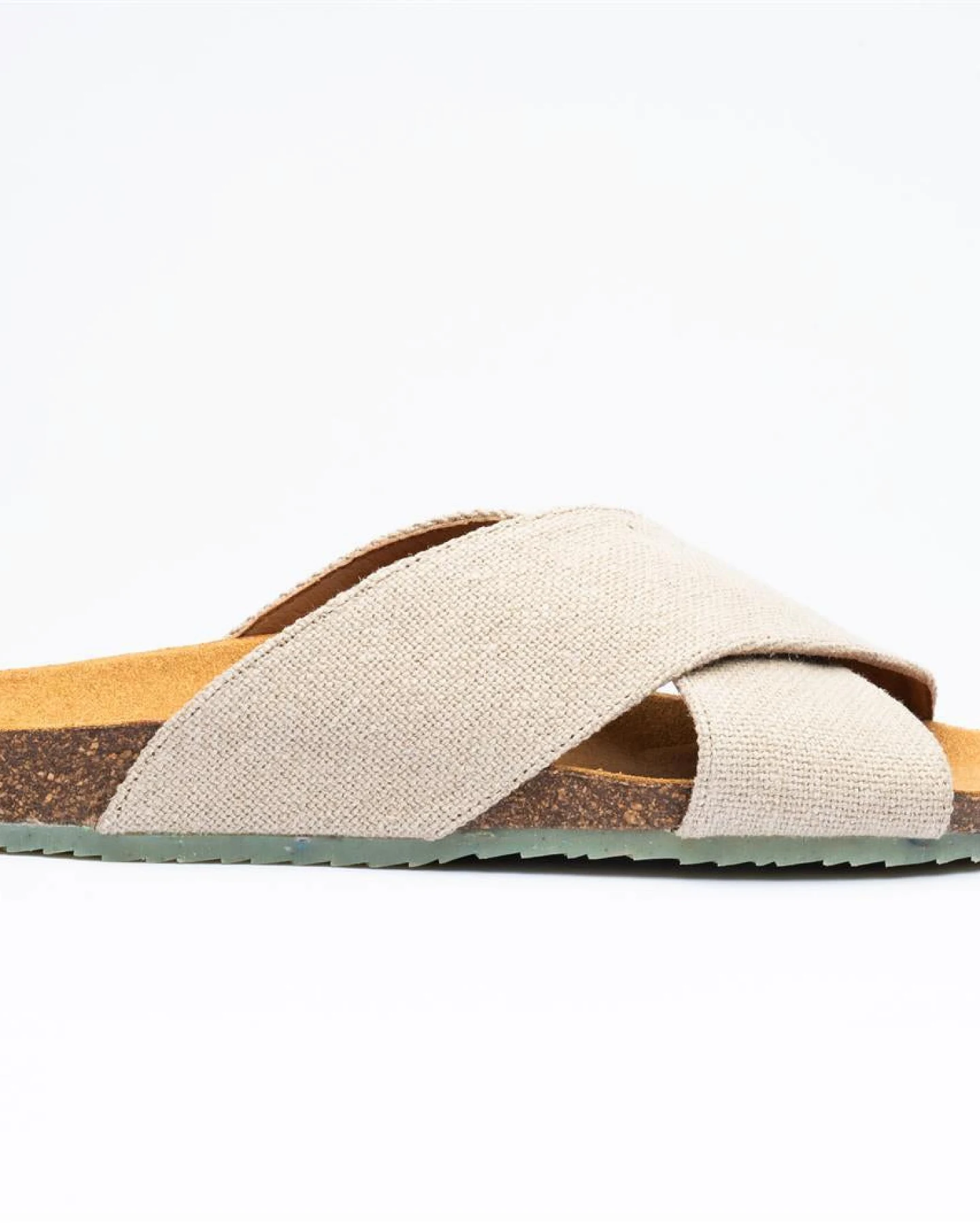 Zouri Herren vegan Sandalen Sonne Leinen Beige – Ansicht 2