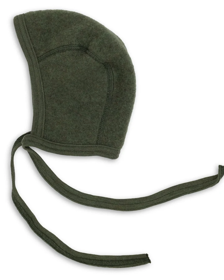 Engel - Baby Häubchen Fleece Merinowolle schilf
