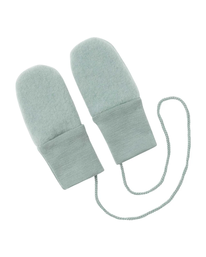 Engel - Fäustlinge Wollfleece bergblau melange