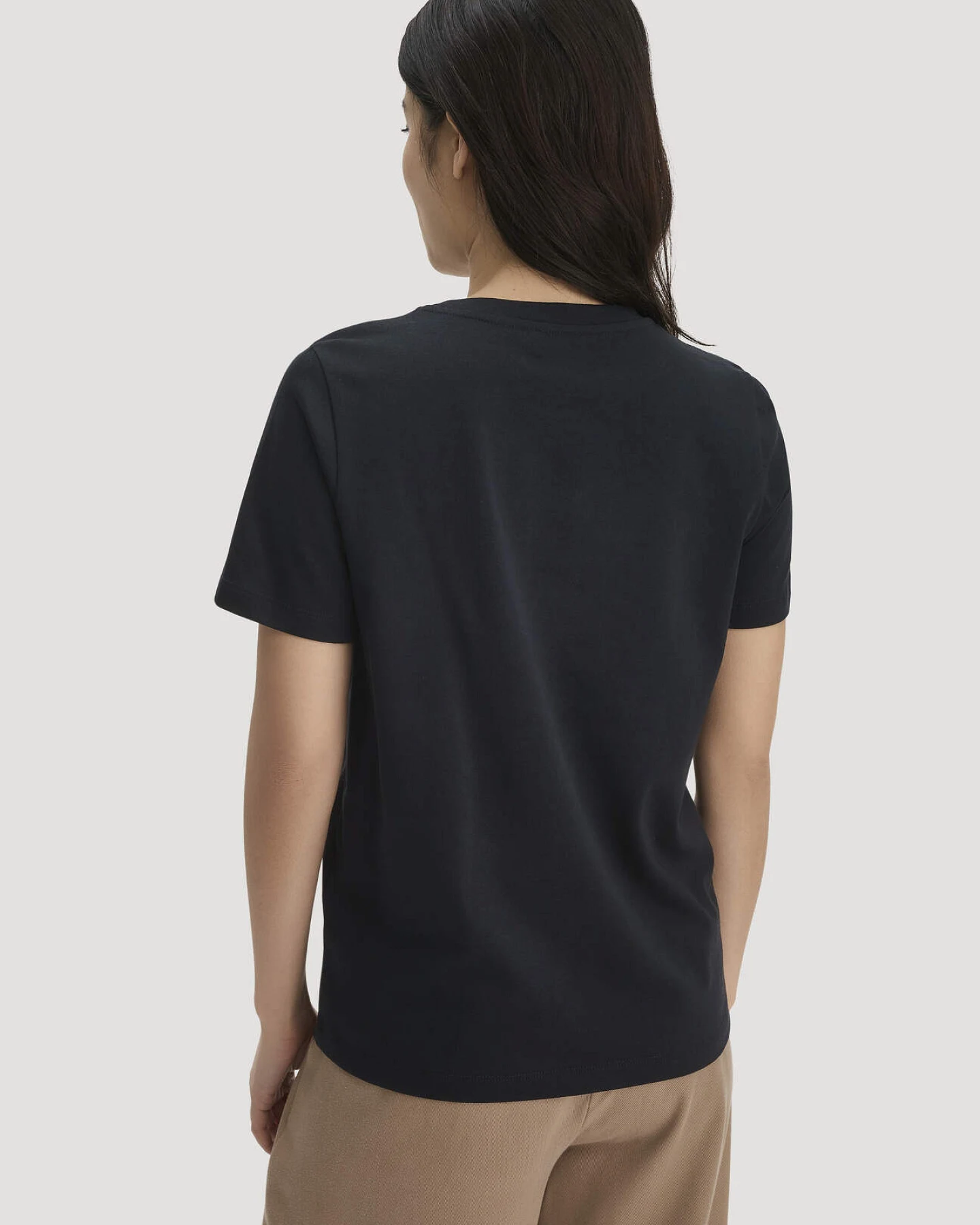 hessnatur Damen Heavy T-Shirt Relaxed aus Bio-Baumwolle - schwarz - Größe 44 – Ansicht 3