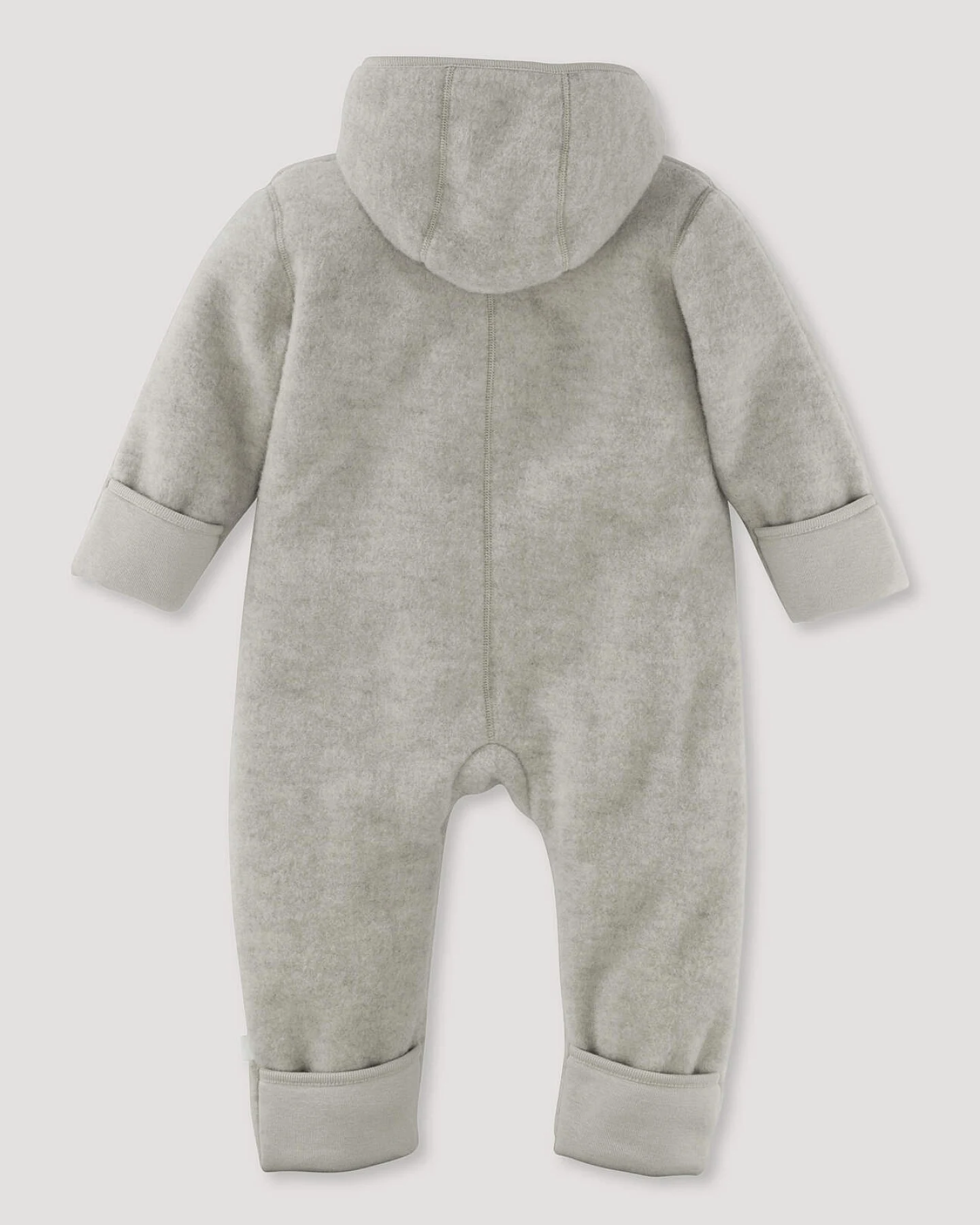 hessnatur Baby Wollfleece Overall aus Bio-Merinowolle - grau - Größe 98 – Ansicht 2