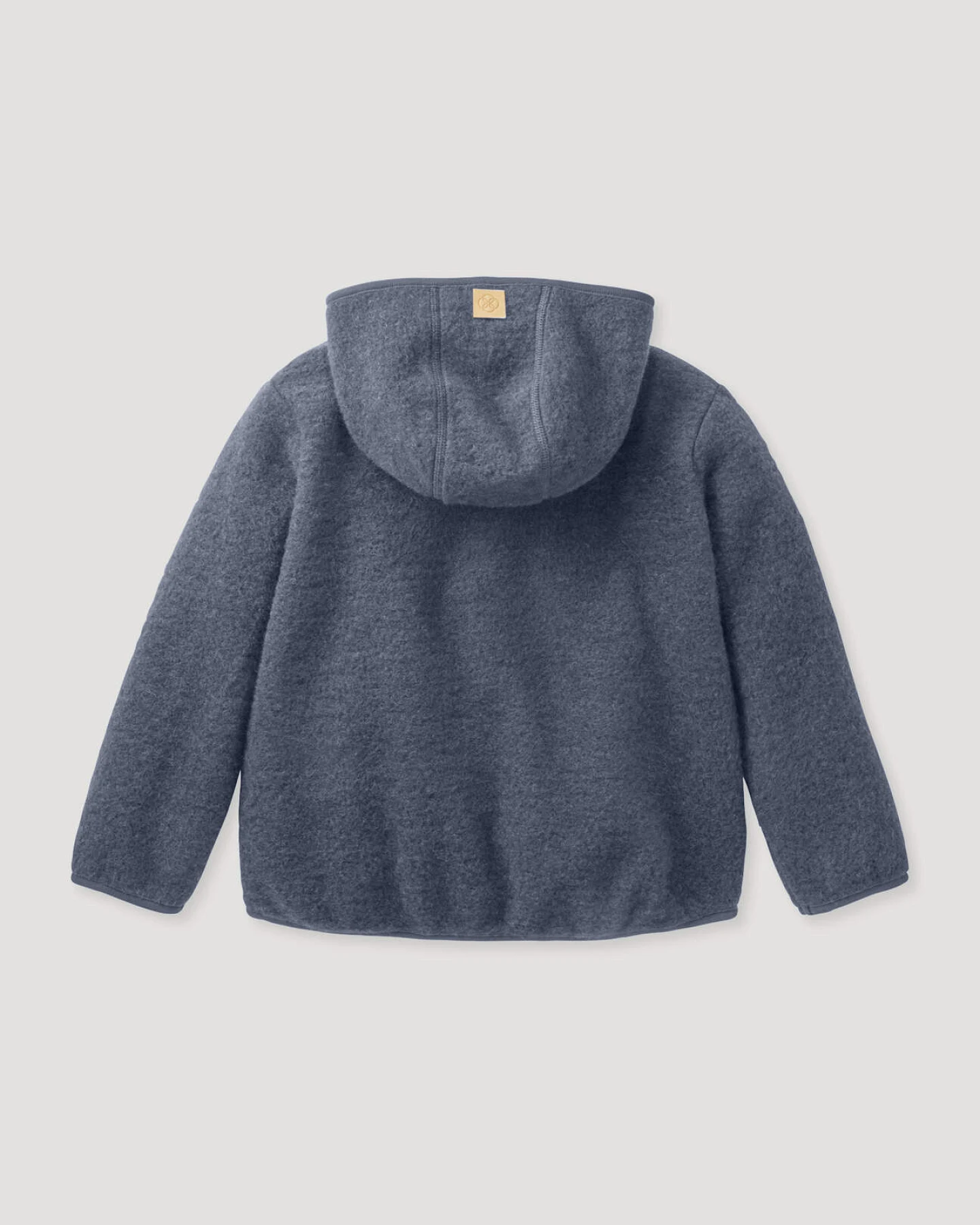 hessnatur Kinder Wollfleece Jacke aus Bio-Merinowolle - blau - Größe 110/116 – Ansicht 2
