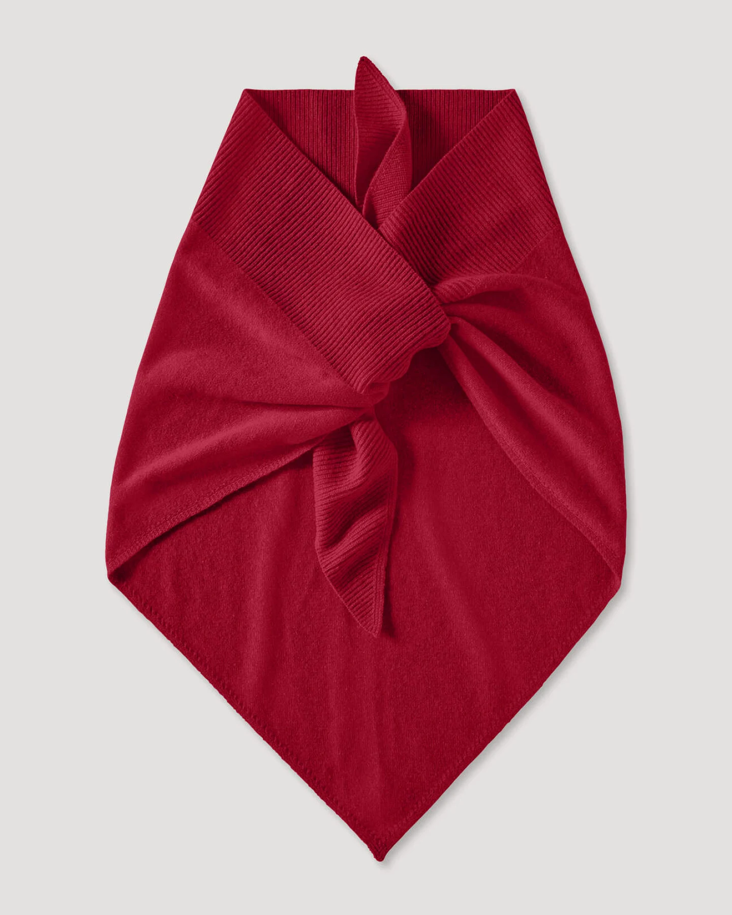 hessnatur Damen Dreieckstuch BETTER RECYCLING aus Cashmere - rot - Größe 57x125 cm – Ansicht 3