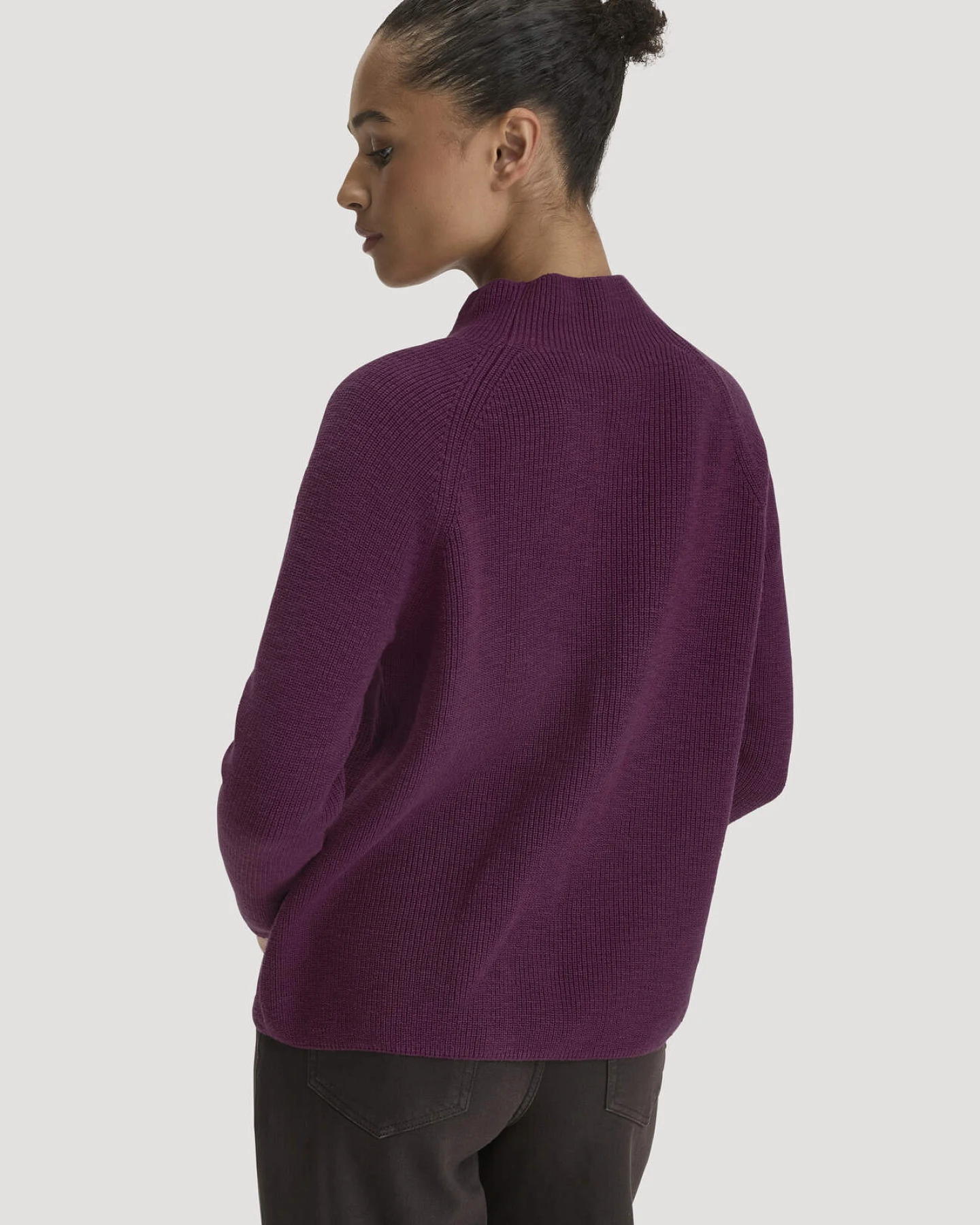 hessnatur Damen Strickpullover Relaxed aus Bio-Baumwolle - rot - Größe L – Ansicht 3