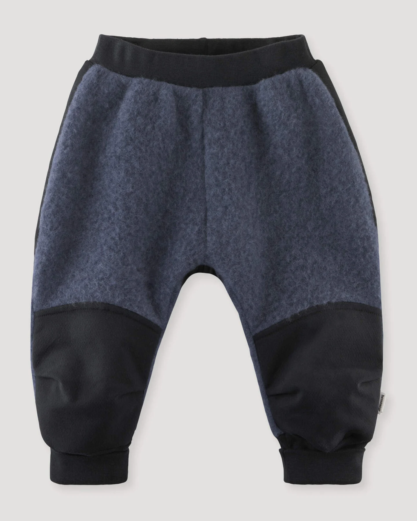 hessnatur Baby Wollfleece Hose mit Softshell aus Bio-Merinowolle - blau - Größe 98/104 – Ansicht 2