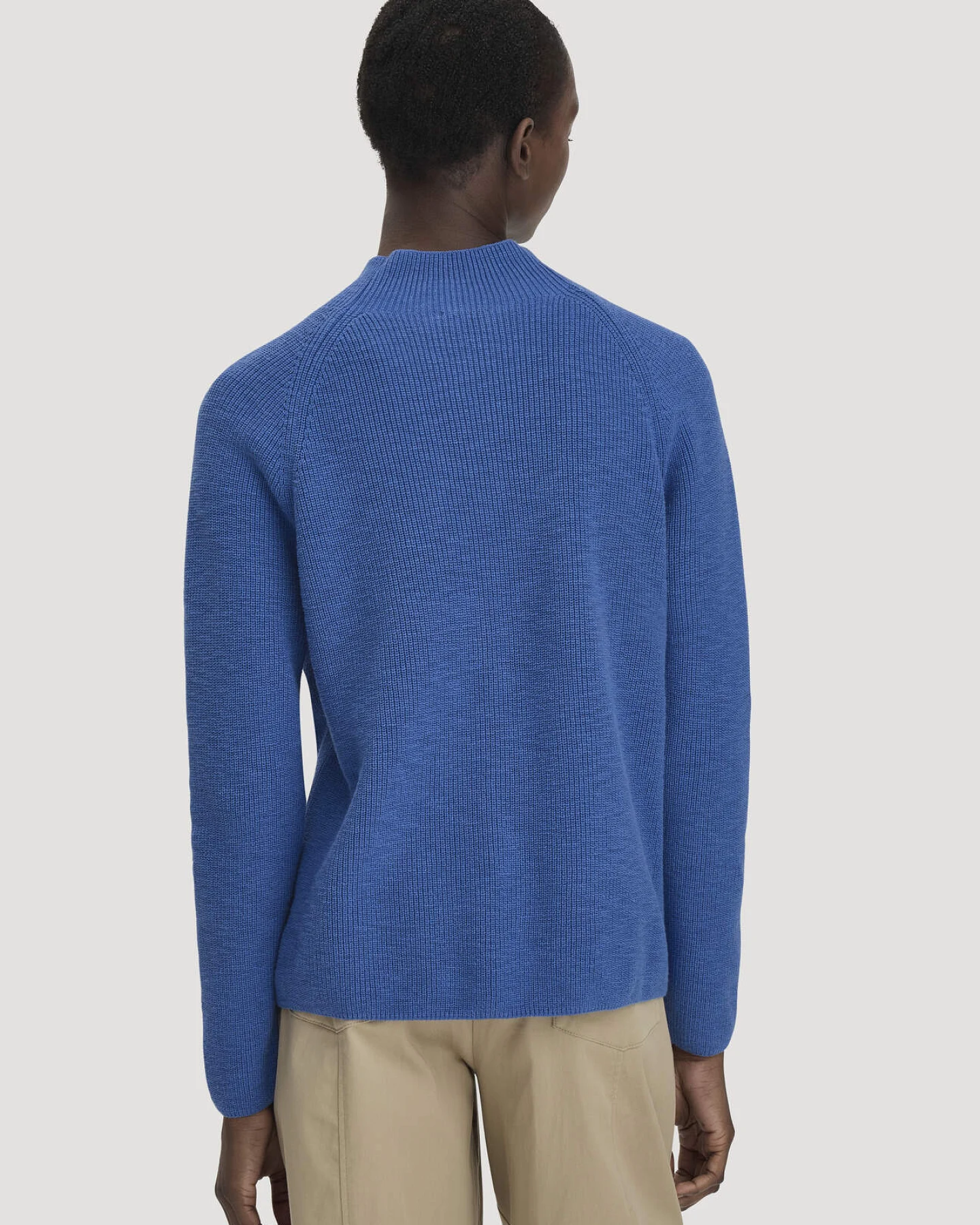 hessnatur Damen Strickpullover Relaxed aus Bio-Baumwolle - blau - Größe XXL – Ansicht 3