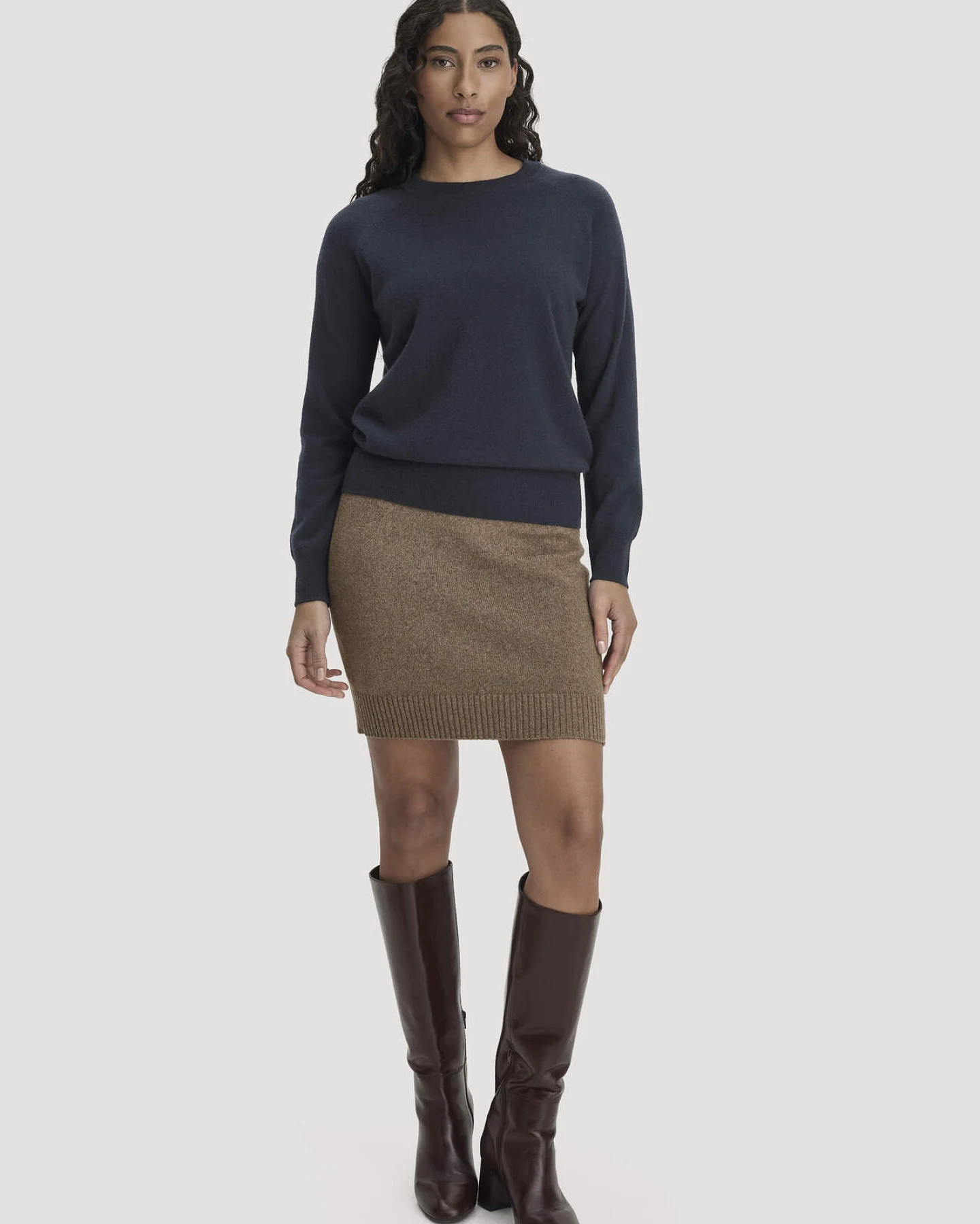 hessnatur Damen Pullover Relaxed BETTER RECYCLING aus Cashmere mit Recycling-Anteil - blau - Größe L – Ansicht 2