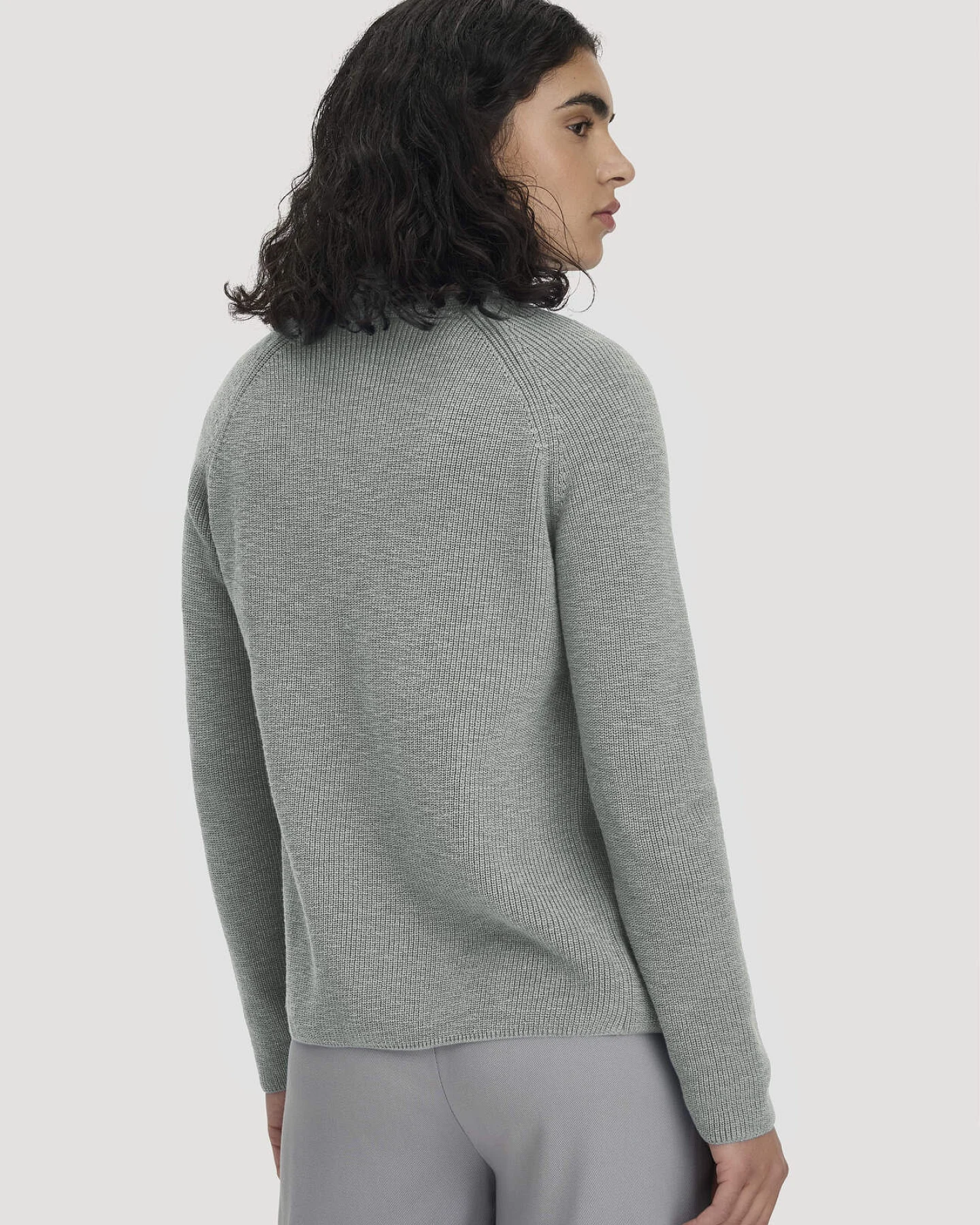 hessnatur Damen Strick Jacke Regular aus Bio-Baumwolle - blau - Größe XXL – Ansicht 3