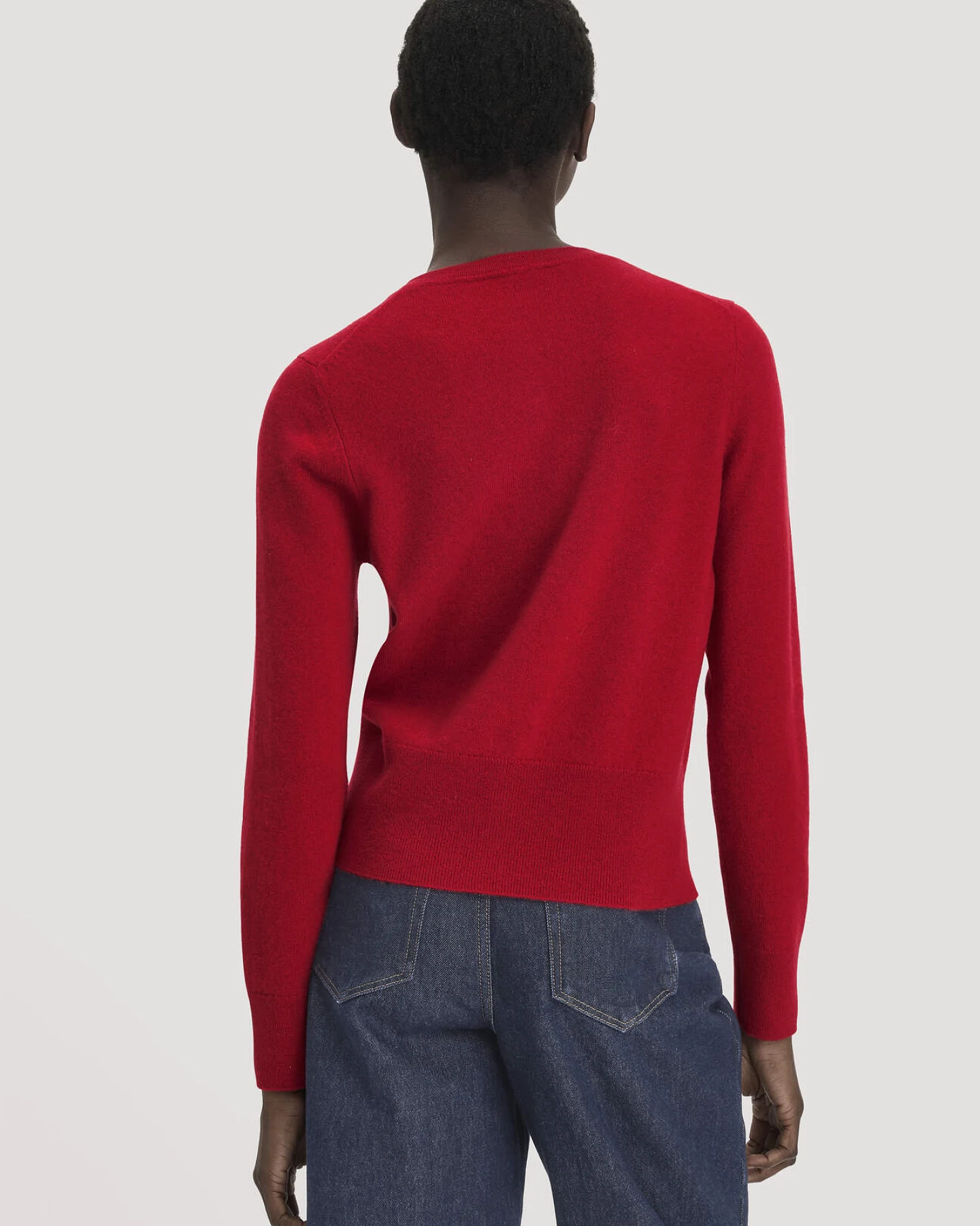 hessnatur Damen Strick Jacke Regular BETTER RECYCLING aus Cashmere - rot - Größe XL – Ansicht 3
