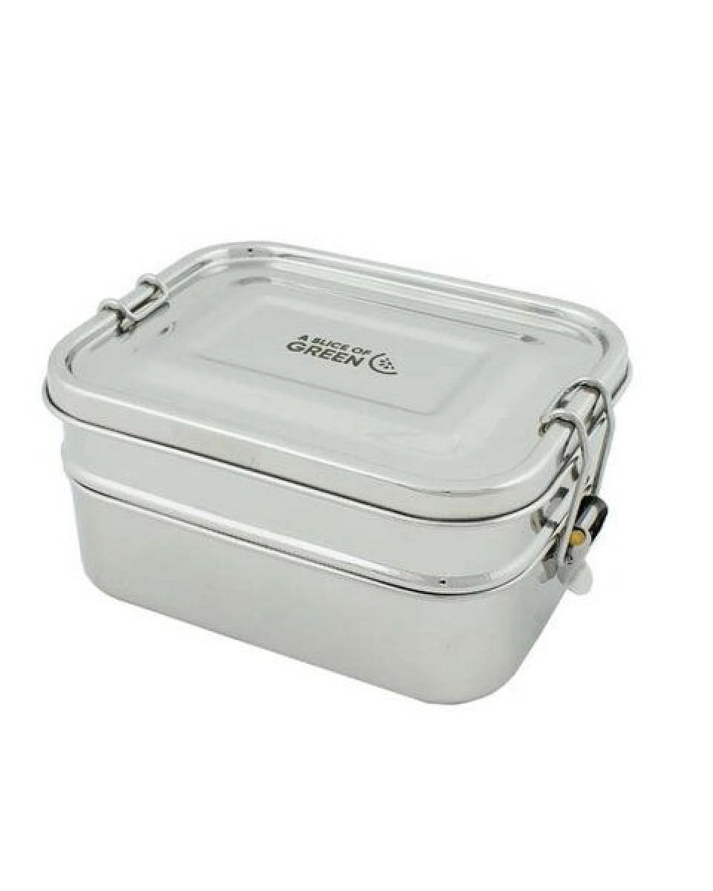 A Slice of Green Auslaufsichere Edelstahl Lunchbox Doppeldecker – Ansicht 2