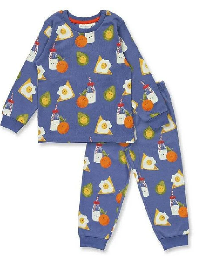 Sense Organics Kinder Schlafanzug Snacks-Druck Bio Baumwolle