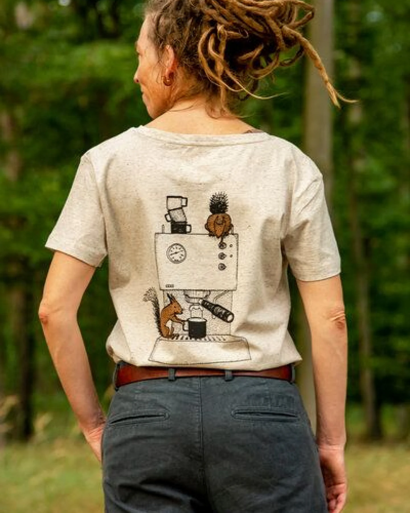 Cmig Damen T-Shirt Kaffee-Hörnchen für Espressofreundinnen – Ansicht 2