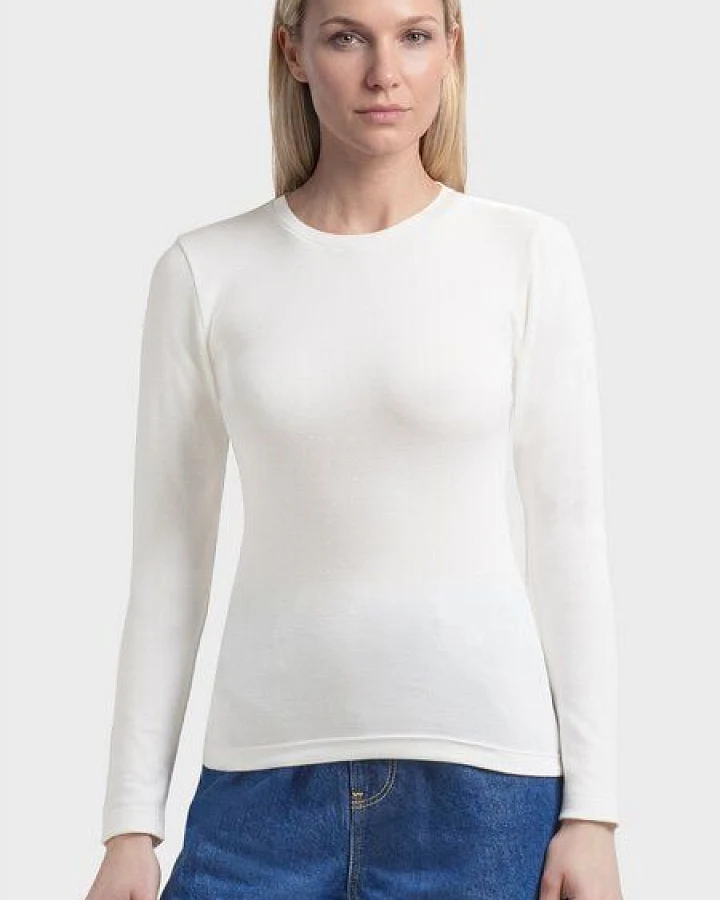 KnowledgeCotton Apparel Langarmshirt - Rib Scoop neck long sleeved - aus Bio-Baumwolle