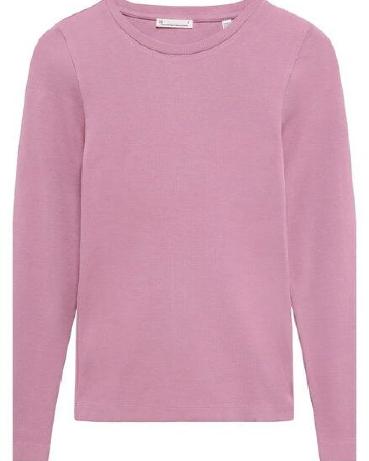 KnowledgeCotton Apparel Langarmshirt - Rib Scoop neck long sleeved - aus Bio-Baumwolle